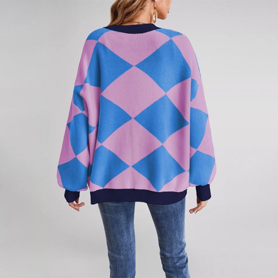 European and American women's Amazon new 2025 Valentine's Day heart-shaped pocket V-neck mid-length knitted cardigan