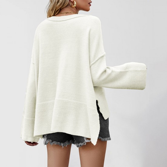 New Cross-Border European and American Women's Clothing Hot-Selling Amazon Independent Station Autumn/Winter Fashion Batwing Sleeve Knit Cardigan Sweater